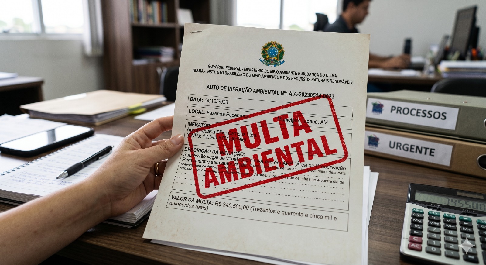 Área rural com necessidade de regularização ambiental